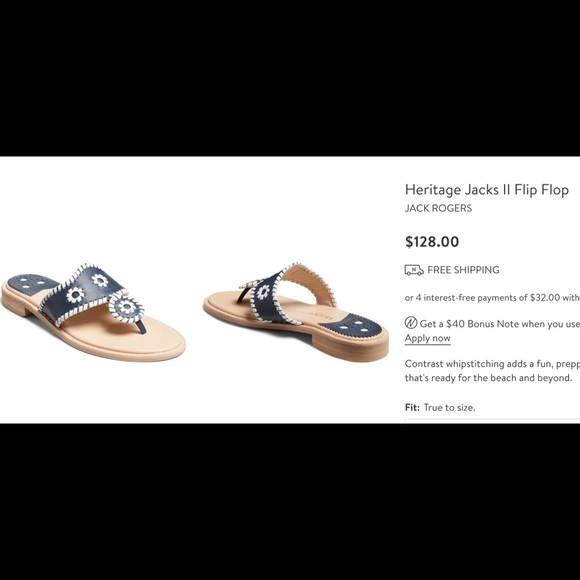 Beautiful jack rogers New sandals in navy and white - Picture 3 of 9